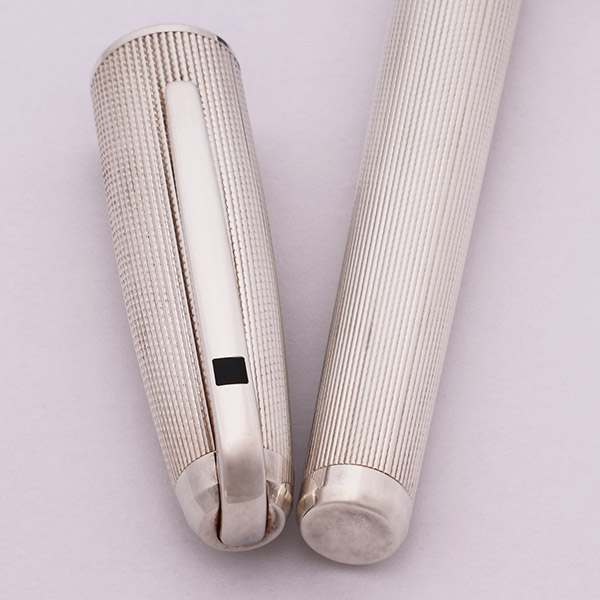 筆記具 S.T. Dupont Olympio Silver Ball Pen Vintage S.T. Dupont Extra Large Olympio Silver Plated Barley